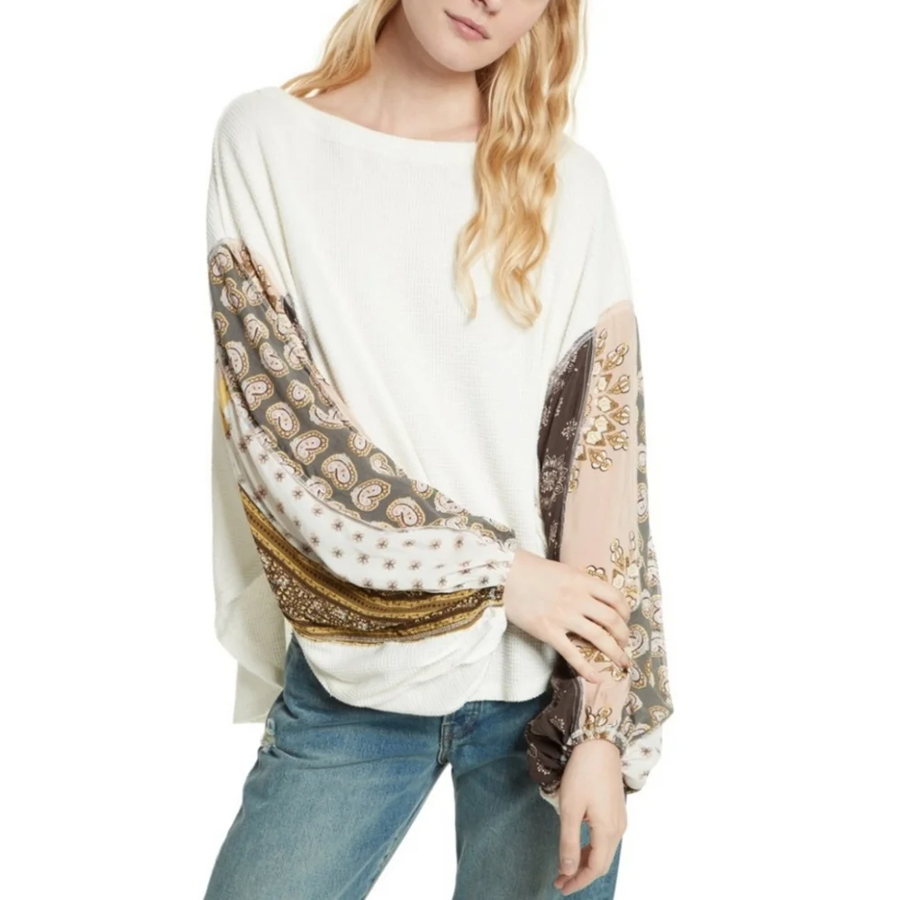 We The Free oversized waffleknit blouse - Picture 1 of 12